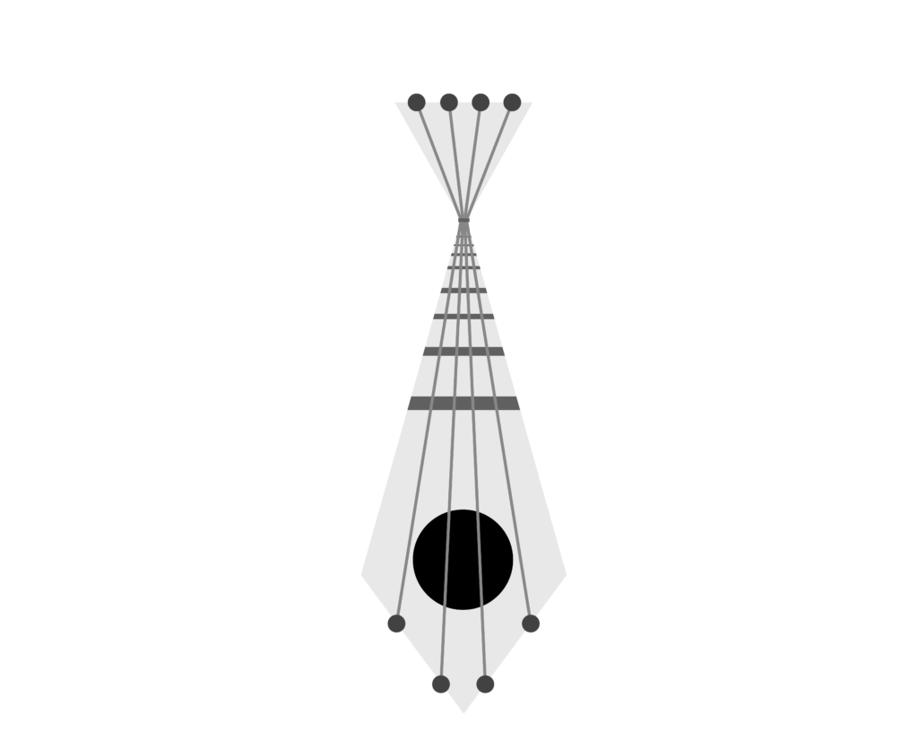 Logo of The Black Ties Band featuring stylized tie and band name in bold, modern font.
